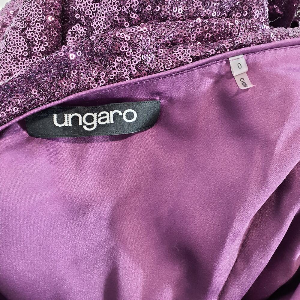 Ungaro Ava Asymmetric Sequin Dress Size 0 - Picture 4 of 5